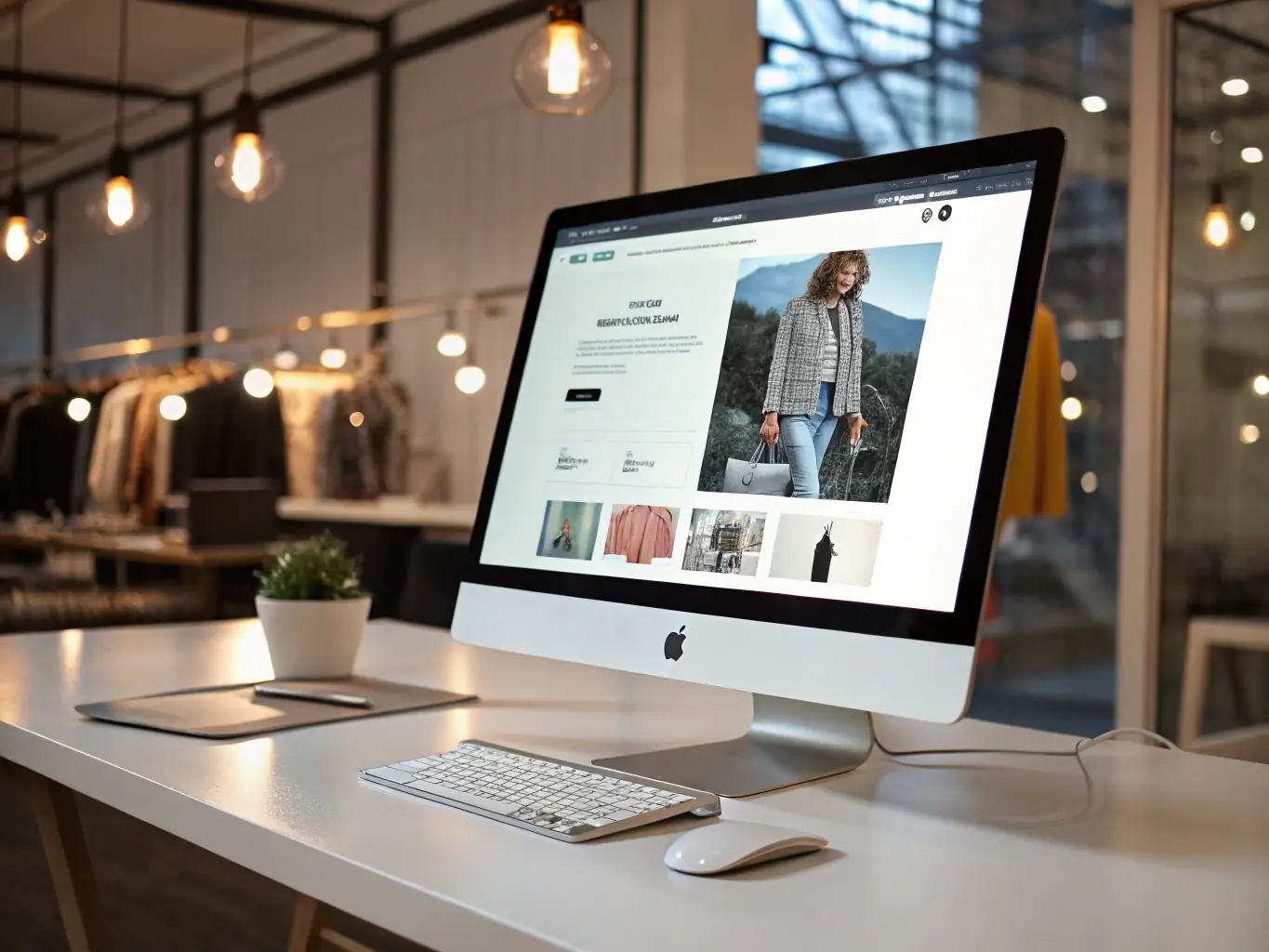 An e-commerce website design featuring product listings, shopping cart functionality, and secure payment gateway integration.