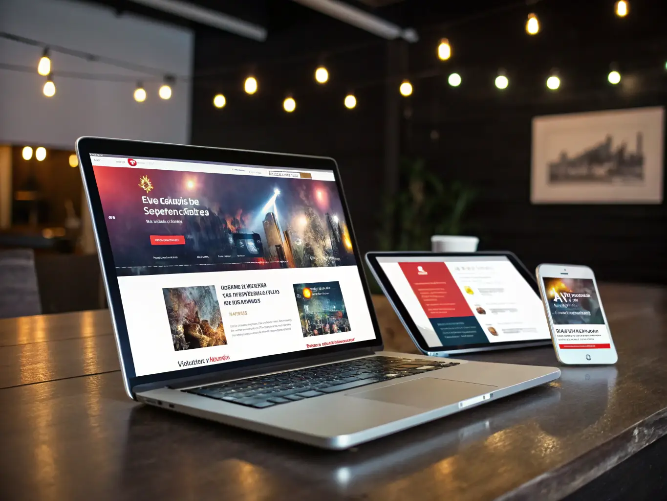 A clean, modern website design showcasing a responsive layout on various devices, emphasizing user experience and visual appeal.
